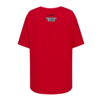 NBA CHICAGO BULLS SCRIPT TAIL WOMEN'S COTTON BOYFRIEND TEE (RED)