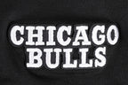 NBA CHICAGO BULLS SCRIPT TAIL T-SHIRT EN JERSEY SIMPLE À COUPE CARRÉE POUR FEMME (NOIR)