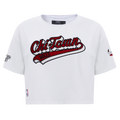 NBA CHICAGO BULLS SCRIPT TAIL T-SHIRT EN JERSEY SIMPLE À COUPE CARRÉE POUR FEMME (BLANC)