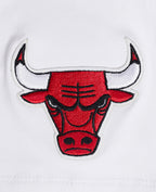 NBA CHICAGO BULLS SCRIPT TAIL T-SHIRT EN JERSEY SIMPLE À COUPE CARRÉE POUR FEMME (BLANC)