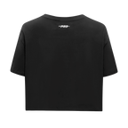 NBA CHICAGO BULLS RETRO ELEVATION T-SHIRT EN JERSEY SIMPLE À COUPE CARRÉE POUR FEMME (NOIR)