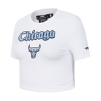 NBA CHICAGO BULLS COUNTRY CLUB T-SHIRT À TAILLE DÉGAGÉE POUR FEMME (BLANC)