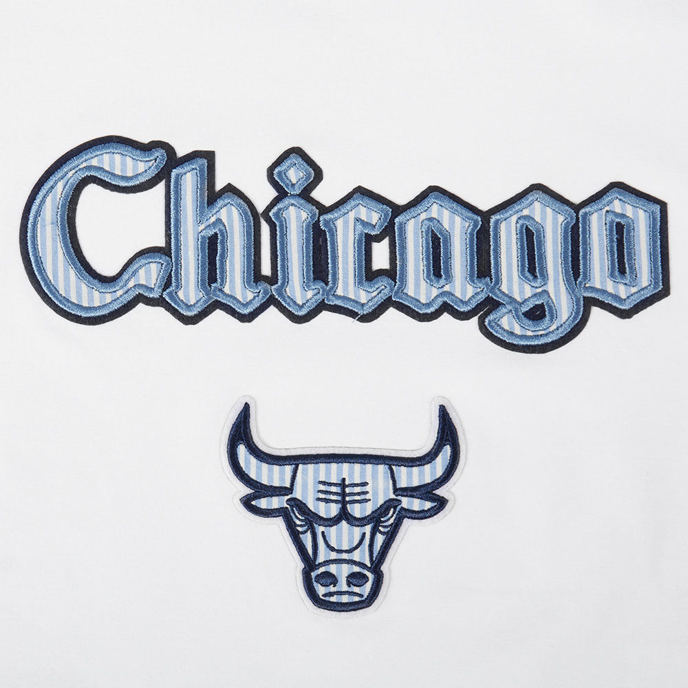 NBA CHICAGO BULLS COUNTRY CLUB T-SHIRT À TAILLE DÉGAGÉE POUR FEMME (BLANC)