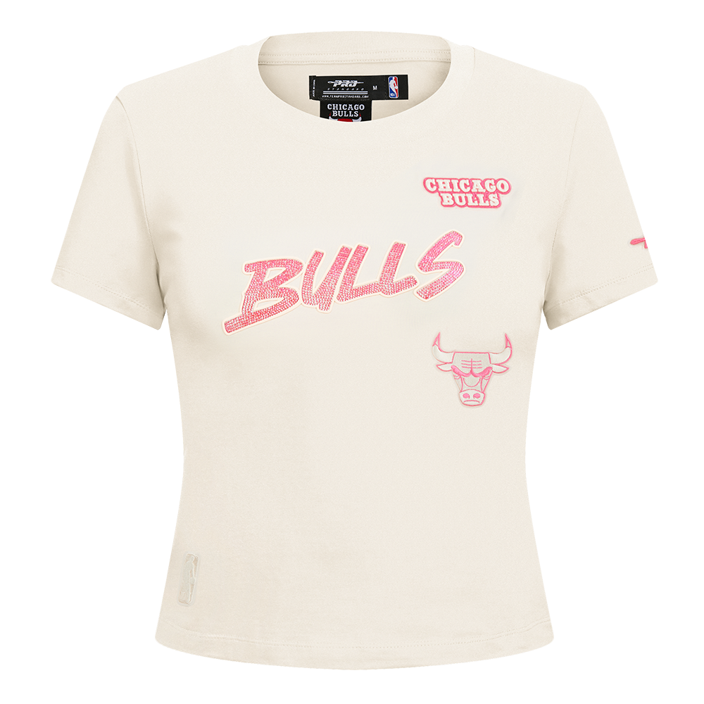 NBA CHICAGO BULLS HIGH IMPACT WOMEN'S BABY DOLL TEE (EGGSHELL)