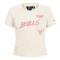 NBA CHICAGO BULLS HIGH IMPACT WOMEN'S BABY DOLL TEE (EGGSHELL)