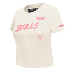 NBA CHICAGO BULLS HIGH IMPACT WOMEN'S BABY DOLL TEE (EGGSHELL)