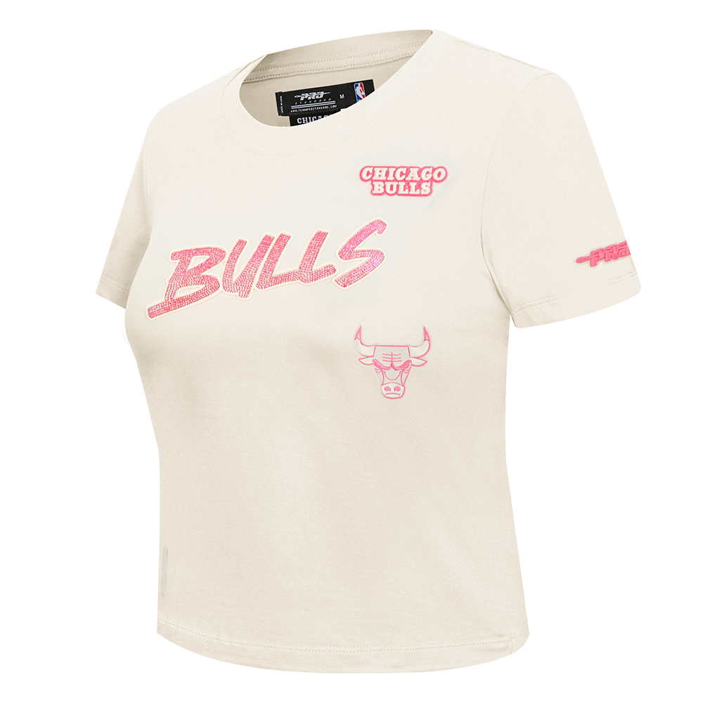 NBA CHICAGO BULLS HIGH IMPACT WOMEN'S BABY DOLL TEE (EGGSHELL)
