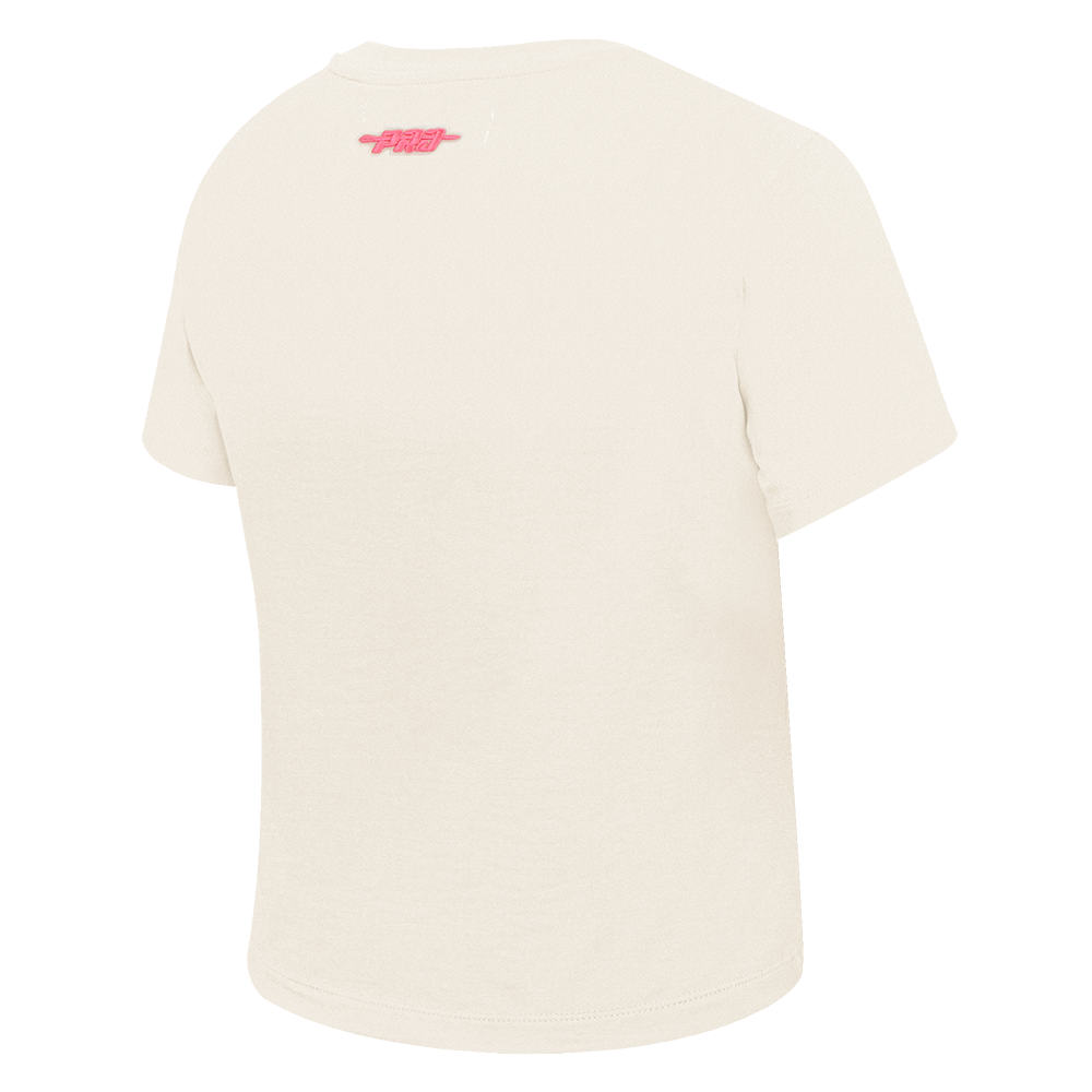 NBA CHICAGO BULLS HIGH IMPACT WOMEN'S BABY DOLL TEE (EGGSHELL)