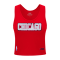 NBA CHICAGO BULLS SHEER INFLUENCE WOMEN'S FITTED RACERBACK (RED)