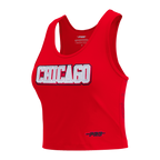 NBA CHICAGO BULLS SHEER INFLUENCE WOMEN'S FITTED RACERBACK (RED)
