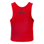 NBA CHICAGO BULLS SHEER INFLUENCE WOMEN'S FITTED RACERBACK (RED)