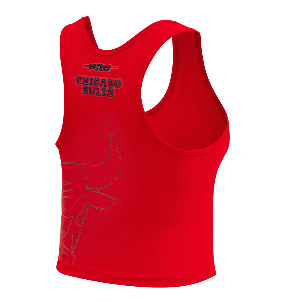 NBA CHICAGO BULLS SHEER INFLUENCE WOMEN'S FITTED RACERBACK (RED)