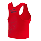 NBA CHICAGO BULLS SHEER INFLUENCE WOMEN'S FITTED RACERBACK (RED)