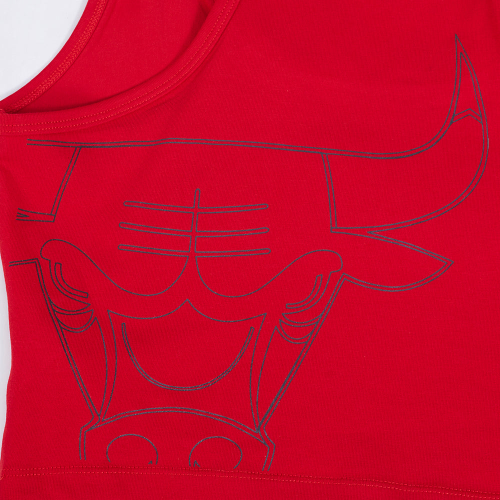 NBA CHICAGO BULLS SHEER INFLUENCE WOMEN'S FITTED RACERBACK (RED)