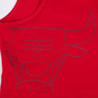NBA CHICAGO BULLS SHEER INFLUENCE WOMEN'S FITTED RACERBACK (RED)