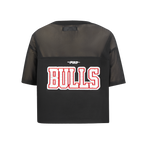 NBA CHICAGO BULLS SHEER INFLUENCE WOMEN'S SHEER BOXY TEE (BLACK)