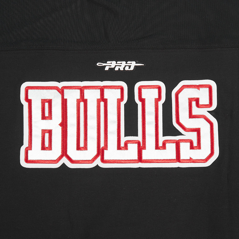 NBA CHICAGO BULLS SHEER INFLUENCE WOMEN'S SHEER BOXY TEE (BLACK)