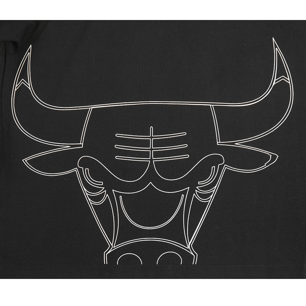 NBA CHICAGO BULLS SHEER INFLUENCE WOMEN'S SHEER BOXY TEE (BLACK)