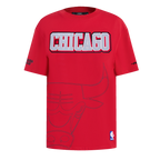 NBA CHICAGO BULLS SHEER INFLUENCE WOMEN'S BOYFRIEND TEE (RED)