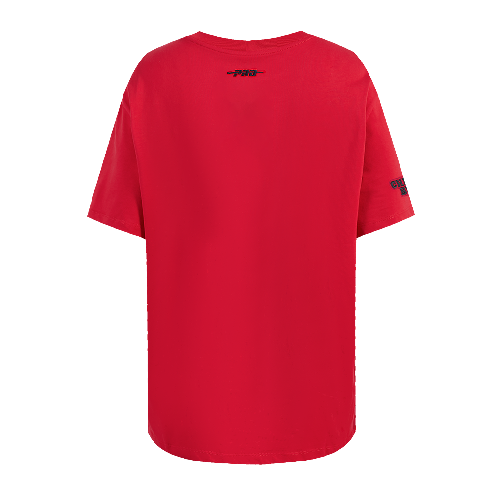 NBA CHICAGO BULLS SHEER INFLUENCE WOMEN'S BOYFRIEND TEE (RED)
