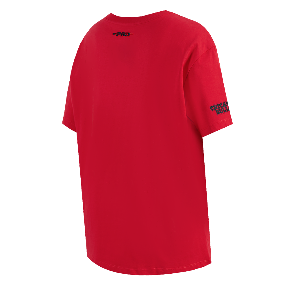 NBA CHICAGO BULLS SHEER INFLUENCE WOMEN'S BOYFRIEND TEE (RED)