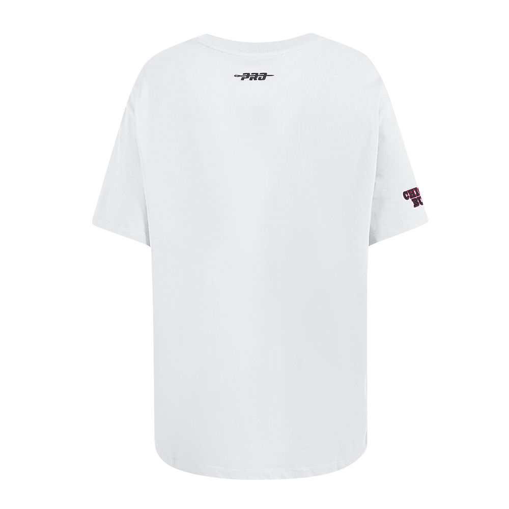 NBA CHICAGO BULLS SHEER INFLUENCE WOMEN'S BOYFRIEND TEE (WHITE)
