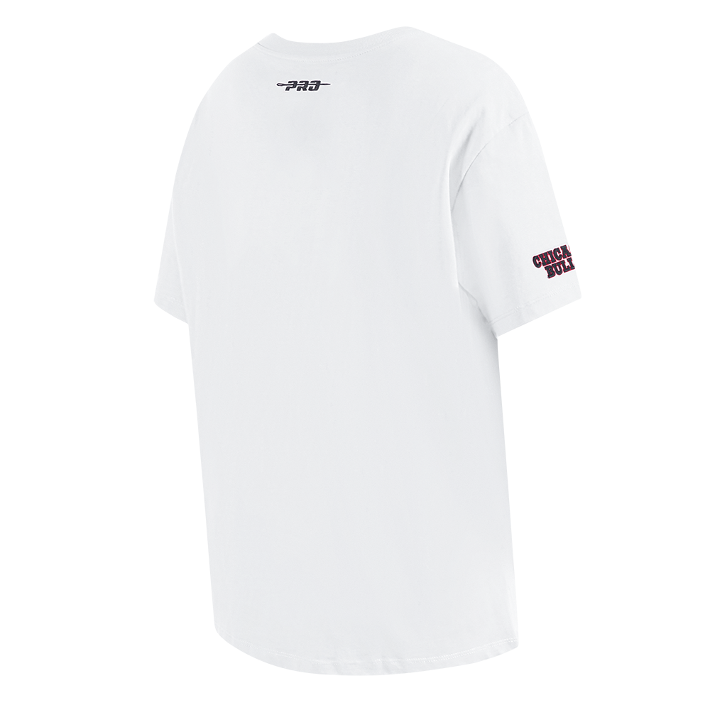 NBA CHICAGO BULLS SHEER INFLUENCE WOMEN'S BOYFRIEND TEE (WHITE)