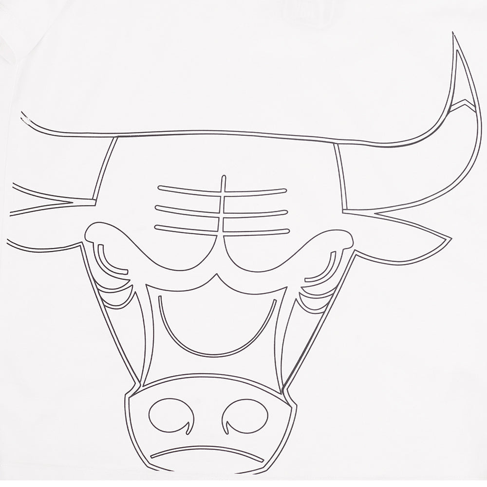 NBA CHICAGO BULLS SHEER INFLUENCE WOMEN'S BOYFRIEND TEE (WHITE)