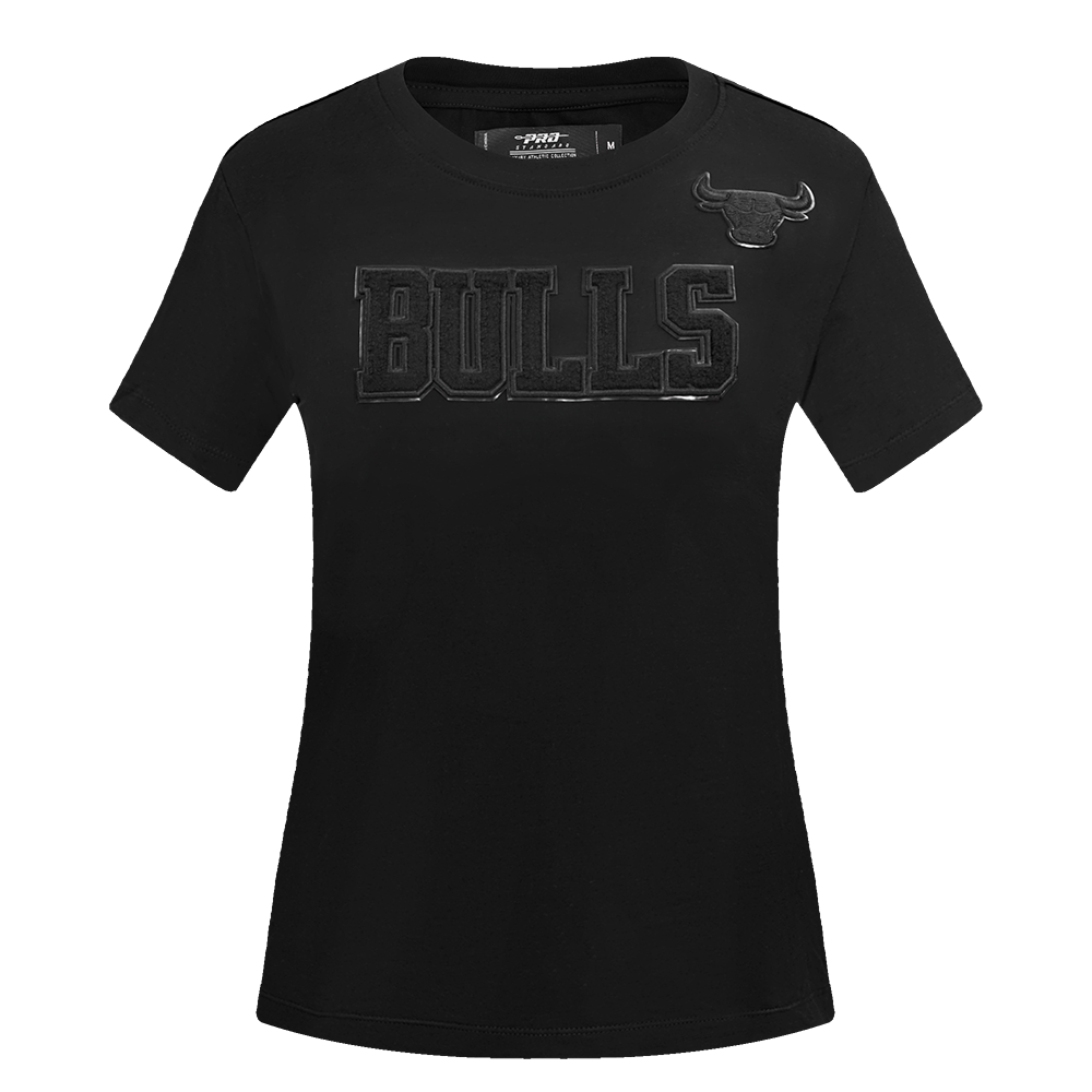 NBA CHICAGO BULLS TRIPLE BLACK WOMEN'S SLIM FIT TEE (TRIPLE BLACK)