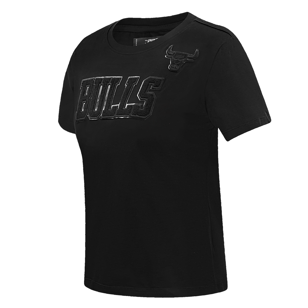 NBA CHICAGO BULLS TRIPLE BLACK WOMEN'S SLIM FIT TEE (TRIPLE BLACK)