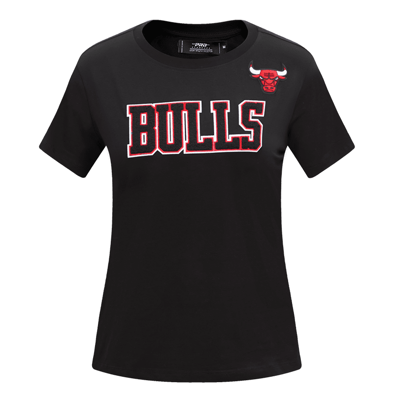 NBA CHICAGO BULLS CLASSIC T-SHIRT AJUSTÉ À MANCHES COURTES POUR FEMME (NOIR)
