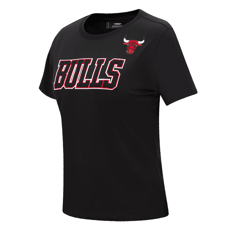 NBA CHICAGO BULLS CLASSIC T-SHIRT AJUSTÉ À MANCHES COURTES POUR FEMME (NOIR)