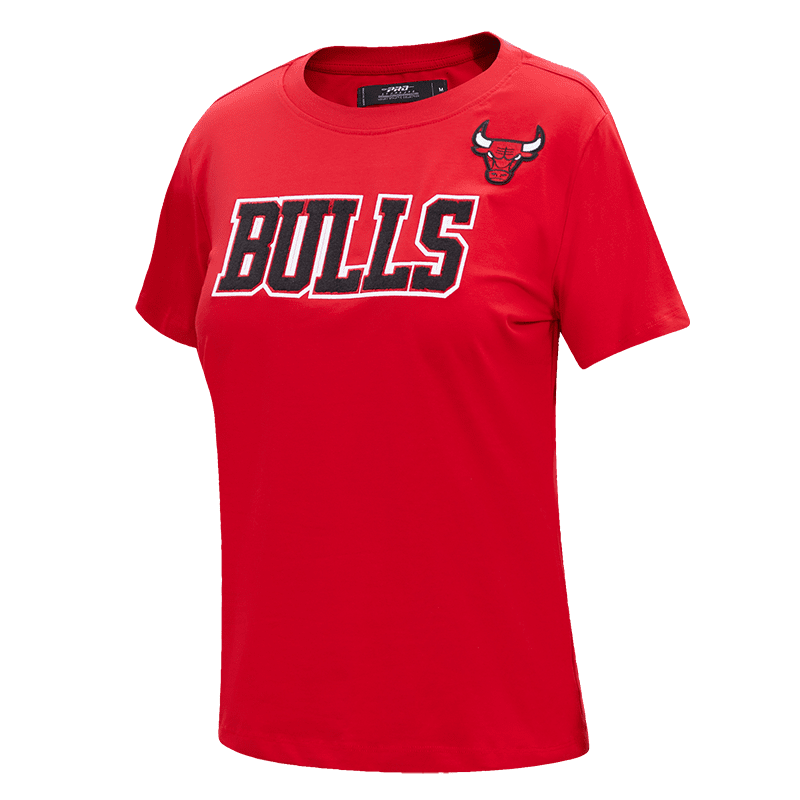 NBA CHICAGO BULLS CLASSIC SHORT SLEEVE WOMEN'S SLIM FIT TEE (RED)