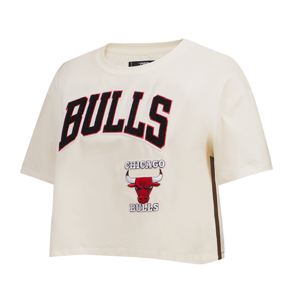 NBA CHICAGO BULLS RETRO CLASSIC WOMEN'S BOXY TEE (EGGSHELL)