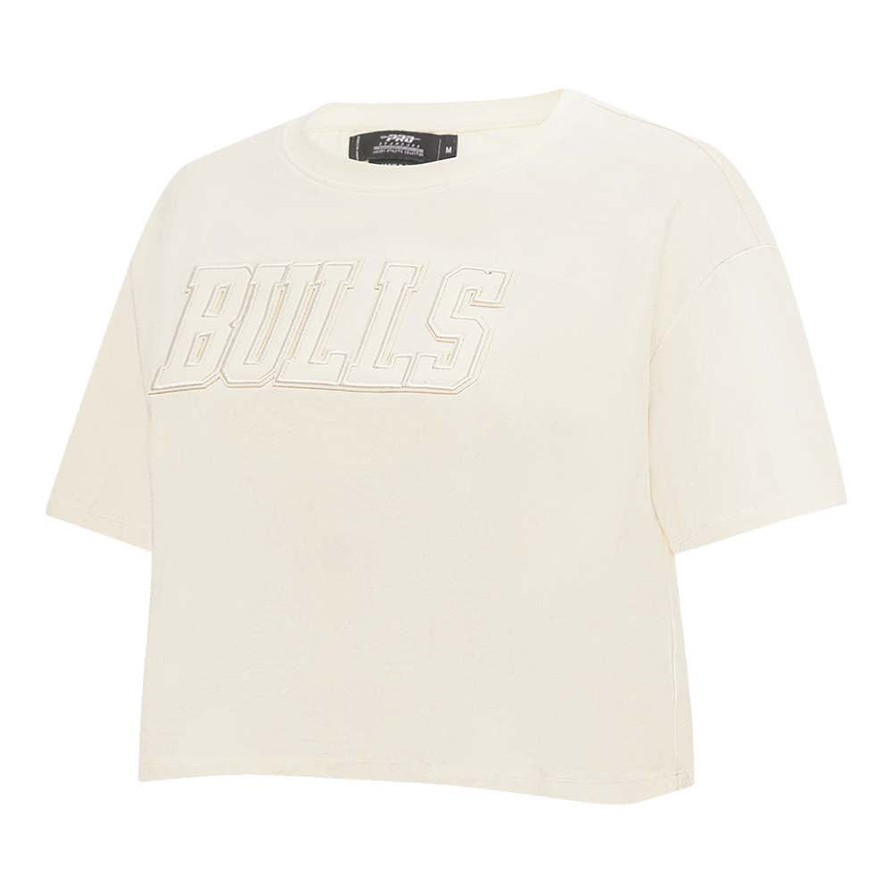 NBA CHICAGO BULLS NEUTRAL WOMEN'S BOXY TEE (EGGSHELL)