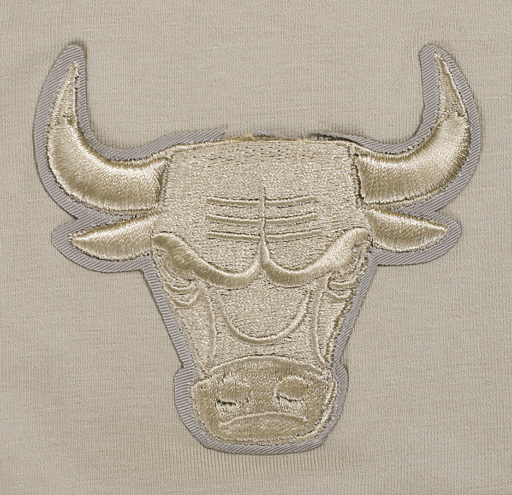 NBA CHICAGO BULLS NEUTRAL T-SHIRT À COUPE CARRÉE POUR FEMME (TAUPE)