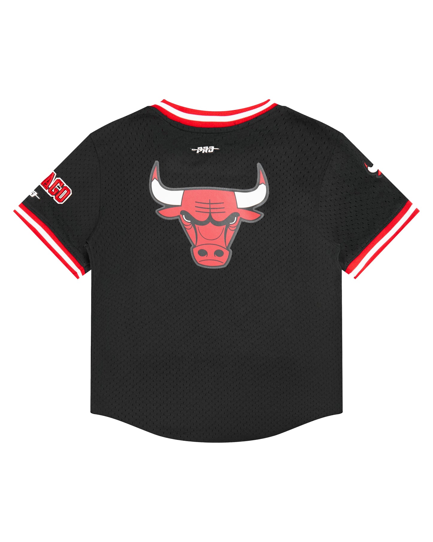 NBA CHICAGO BULLS CLASSIC BIG BOYS SHORT SLEEVE MESH TEE (BLACK/RED)