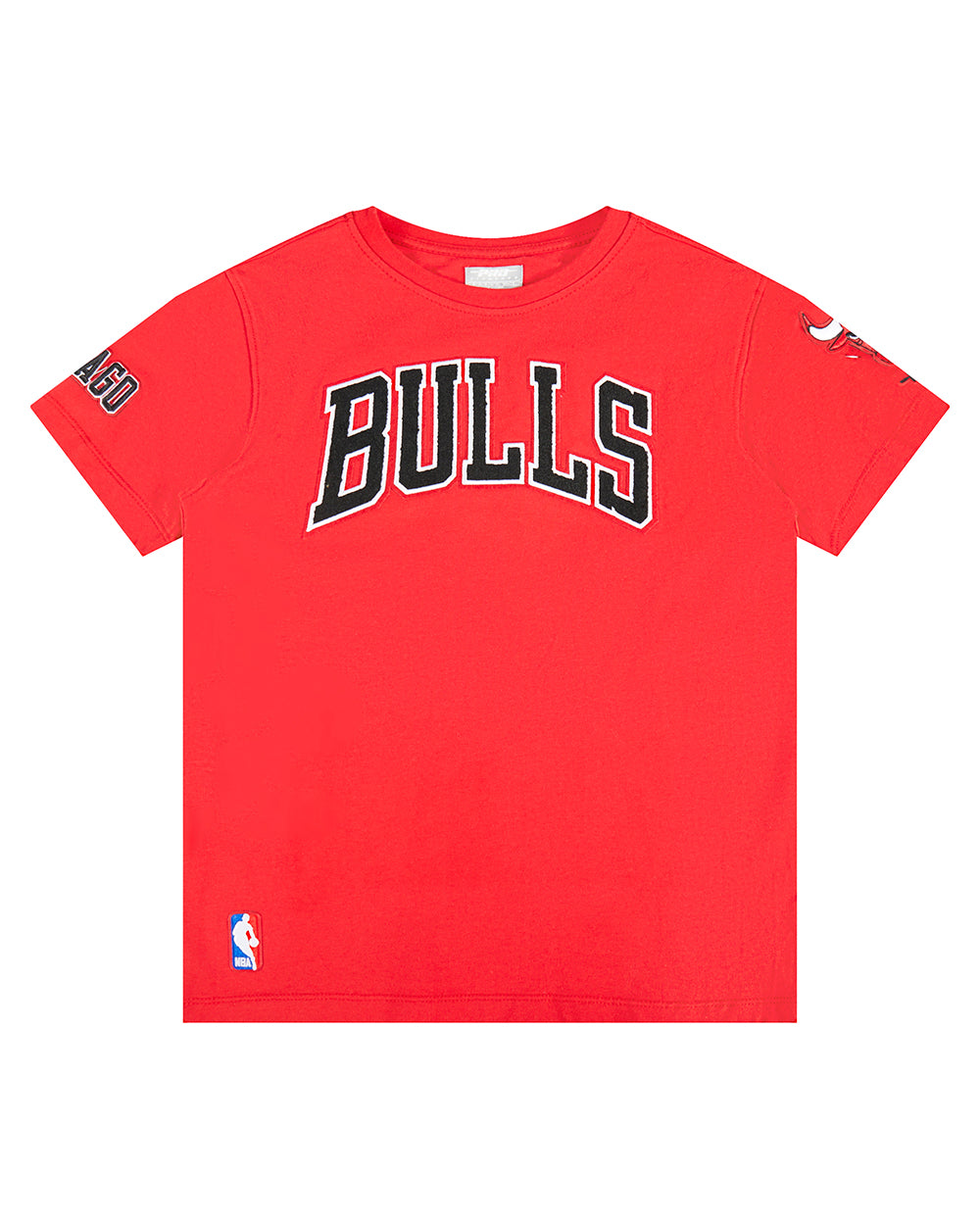 NBA CHICAGO BULLS CLASSIC T-SHIRT EN JERSEY SIMPLE POUR GARÇON JUNIOR (ROUGE)
