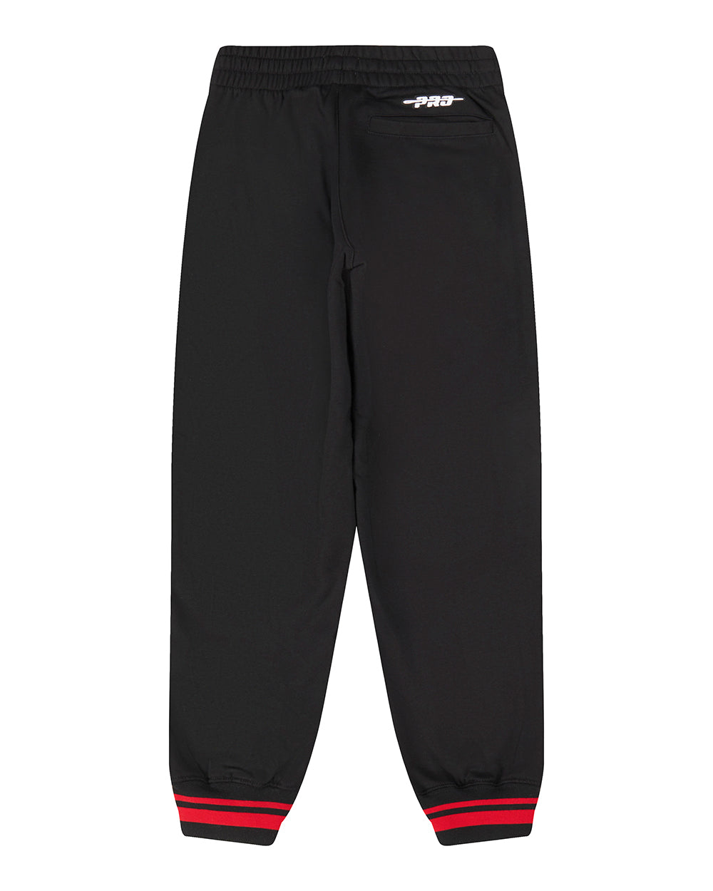 NBA CHICAGO BULLS RETRO CLASSIC PANTALON OUATÉ EN MOLLETON CÔTELÉ POUR GARÇON JUNIOR (NOIR/ROUGE/NOIR)