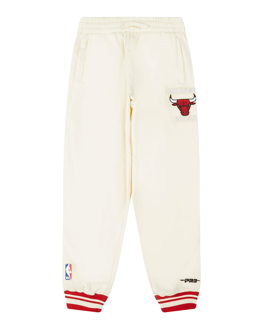 NBA CHICAGO BULLS RETRO CLASSIC PANTALON OUATÉ EN MOLLETON CÔTELÉ POUR GARÇON JUNIOR (COQUILLE D'ŒUF/ROUGE)
