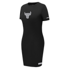 NBA CHICAGO BULLS REVERSE FRENCH TERRY ROBE MOULANTE POUR FEMME (NOIR)