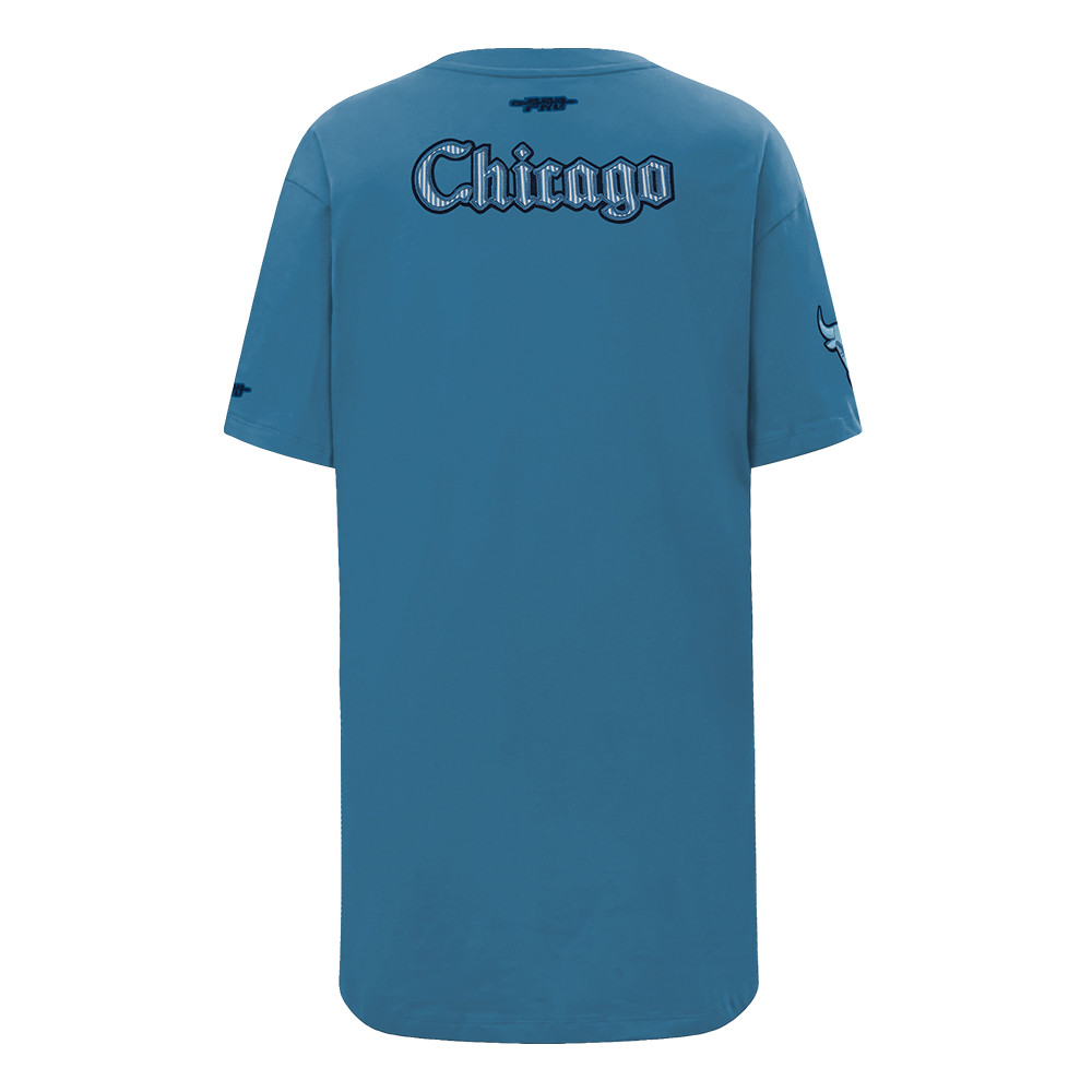 NBA CHICAGO BULLS COUNTRY CLUB WOMEN'S TEE DRESS (STEEL BLUE)