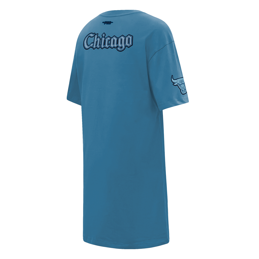 NBA CHICAGO BULLS COUNTRY CLUB WOMEN'S TEE DRESS (STEEL BLUE)