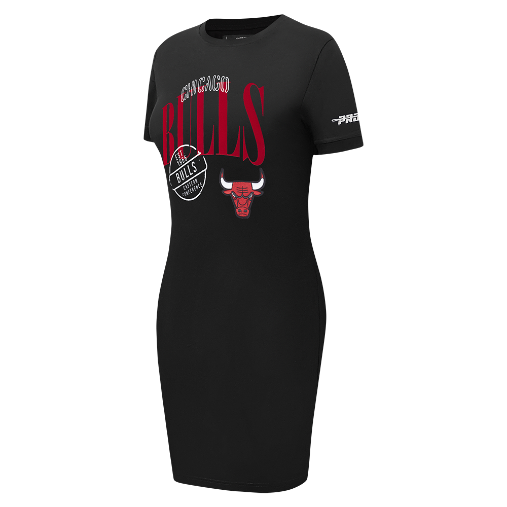 NBA CHICAGO BULLS  WOMEN'S BODY CON DRESS (BLACK)