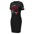 NBA CHICAGO BULLS  WOMEN'S BODY CON DRESS (BLACK)