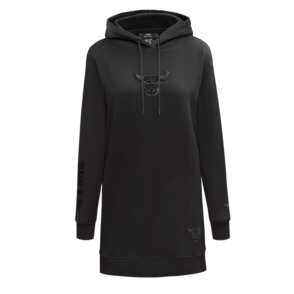 NBA CHICAGO BULLS TRIPLE BLACK ROBE À CAPUCHON POUR FEMME (TRIPLE NOIR)