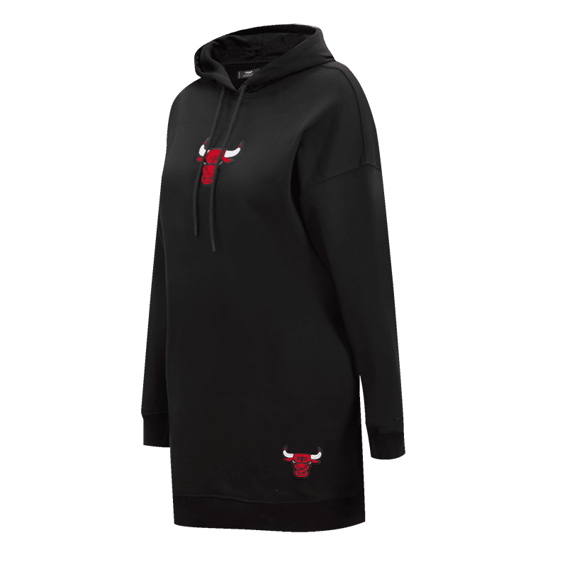 NBA CHICAGO BULLS CLASSIC WOMEN'S HOODIE DRESS (BLACK)