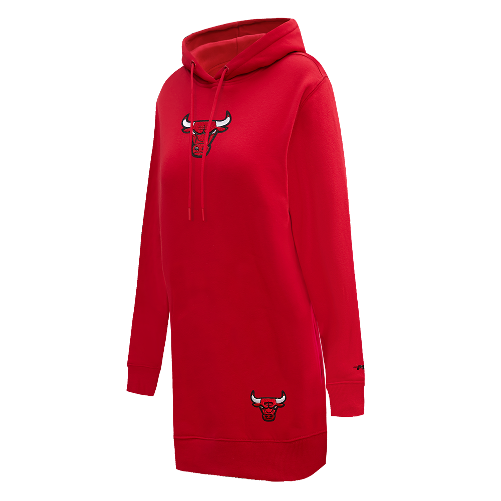 NBA CHICAGO BULLS CLASSIC WOMEN'S HOODIE DRESS (RED)