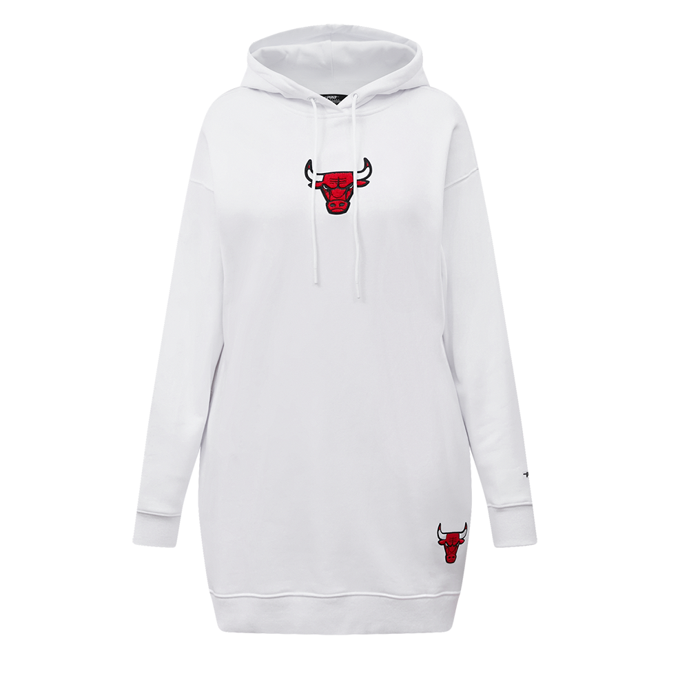 NBA CHICAGO BULLS CLASSIC ROBE À CAPUCHON POUR FEMME (BLANC)