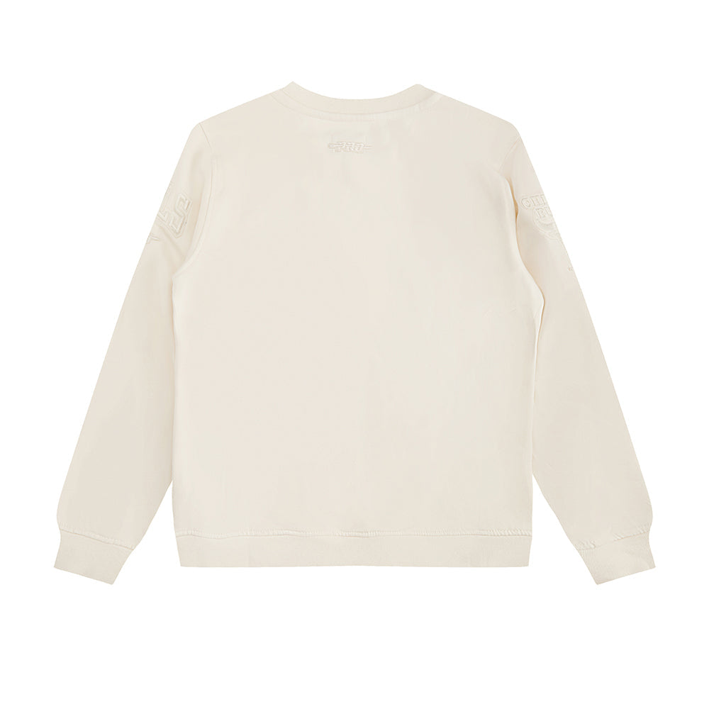 NBA CHICAGO BULLS NEUTRAL BIG BOYS FLEECE CREWNECK (EGGSHELL)